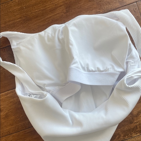 White Ribbed Tank Top - Picture 2 of 2